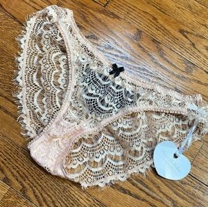 Mimi Holliday Bisou Bisou Black/Beige Eyelash Lace Briefs